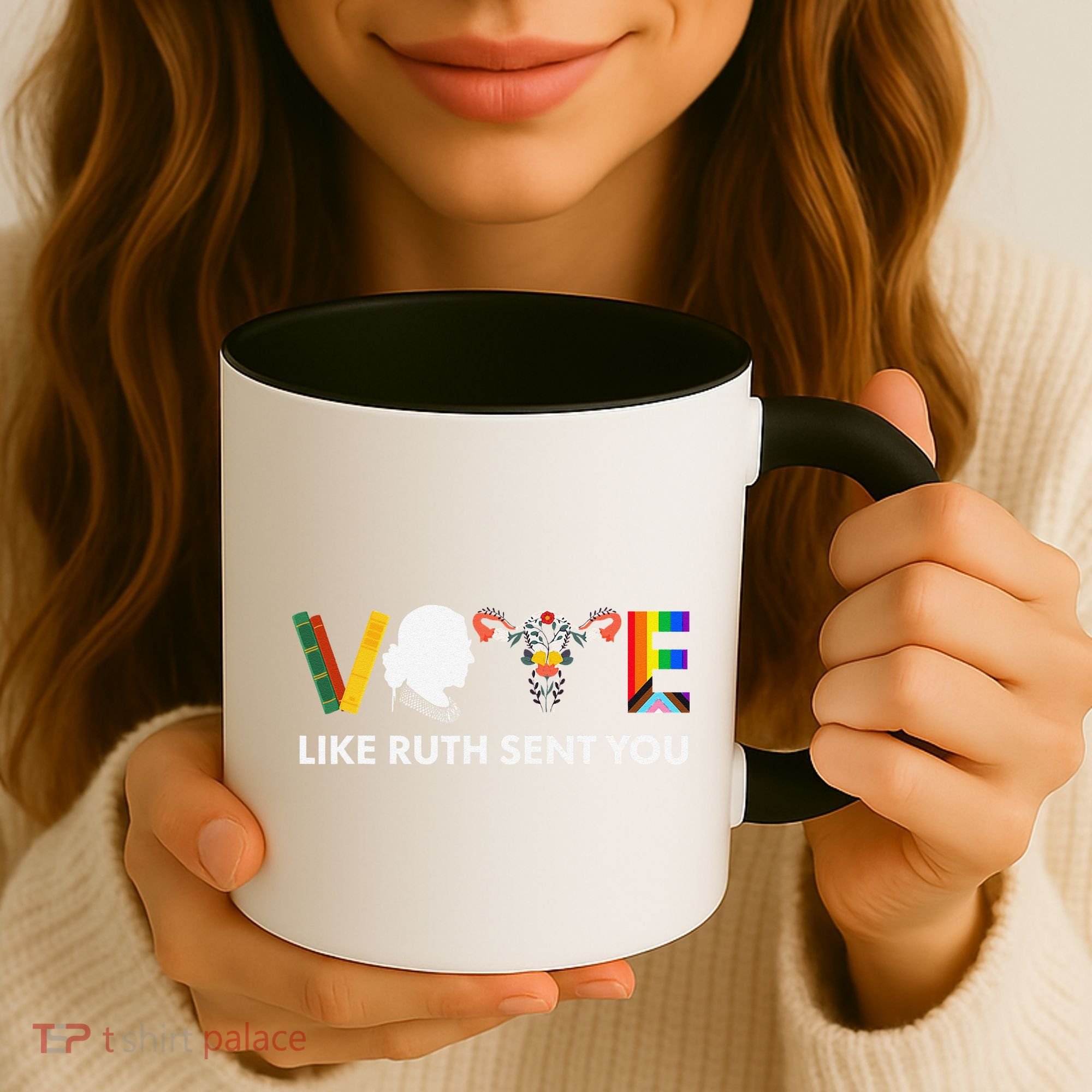Vote Like Ruth Sent You Uterus Feminist Lgbt Coffee Mug