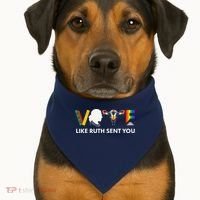 Vote Like Ruth Sent You Uterus Feminist Lgbt USA-Made Doggie Bandana thumb 1