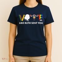 Vote Like Ruth Sent You Uterus Feminist Lgbt T-Shirt thumb 4