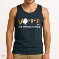 Vote Like Ruth Sent You Uterus Feminist Lgbt Tank Top thumb 3