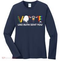 Vote Like Ruth Sent You Uterus Feminist Lgbt Women's Long Sleeve Shirt thumb 0