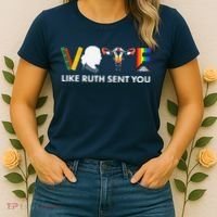 Vote Like Ruth Sent You Uterus Feminist Lgbt Women's T-Shirt thumb 2