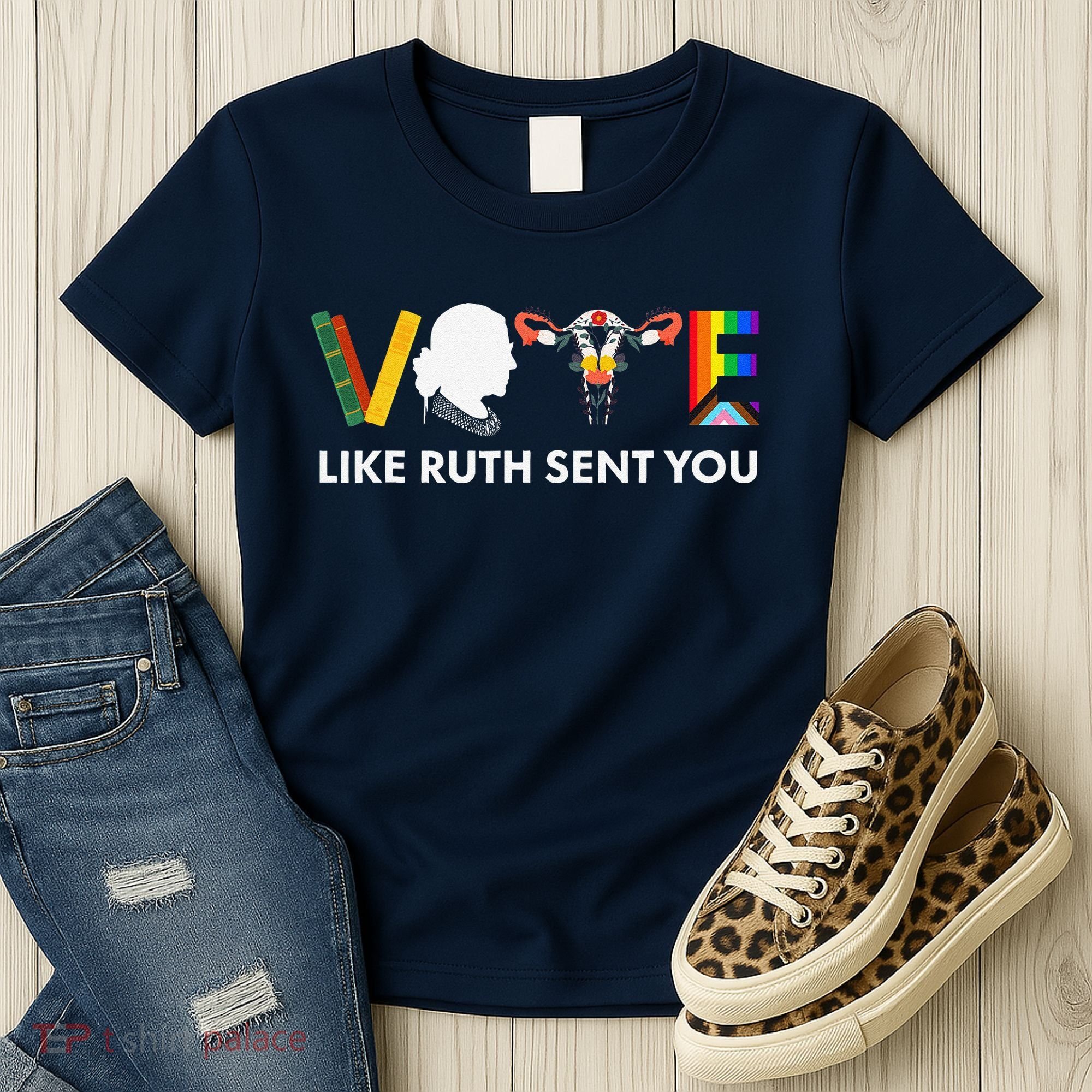 Vote Like Ruth Sent You Uterus Feminist Lgbt Women's T-Shirt