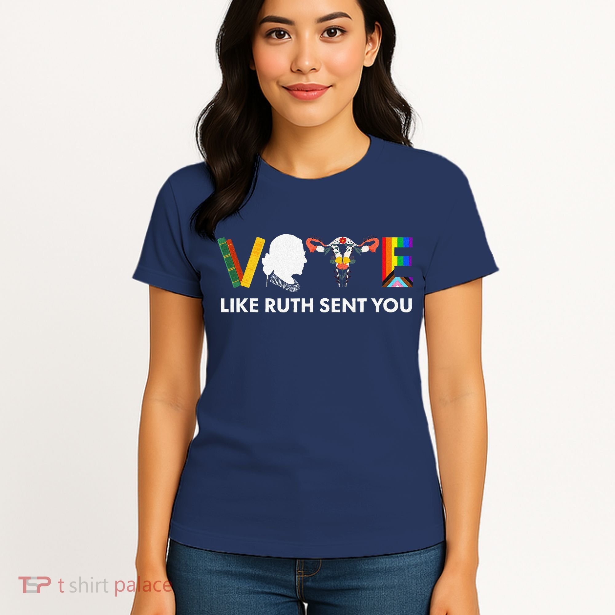 Vote Like Ruth Sent You Uterus Feminist Lgbt Women's T-Shirt