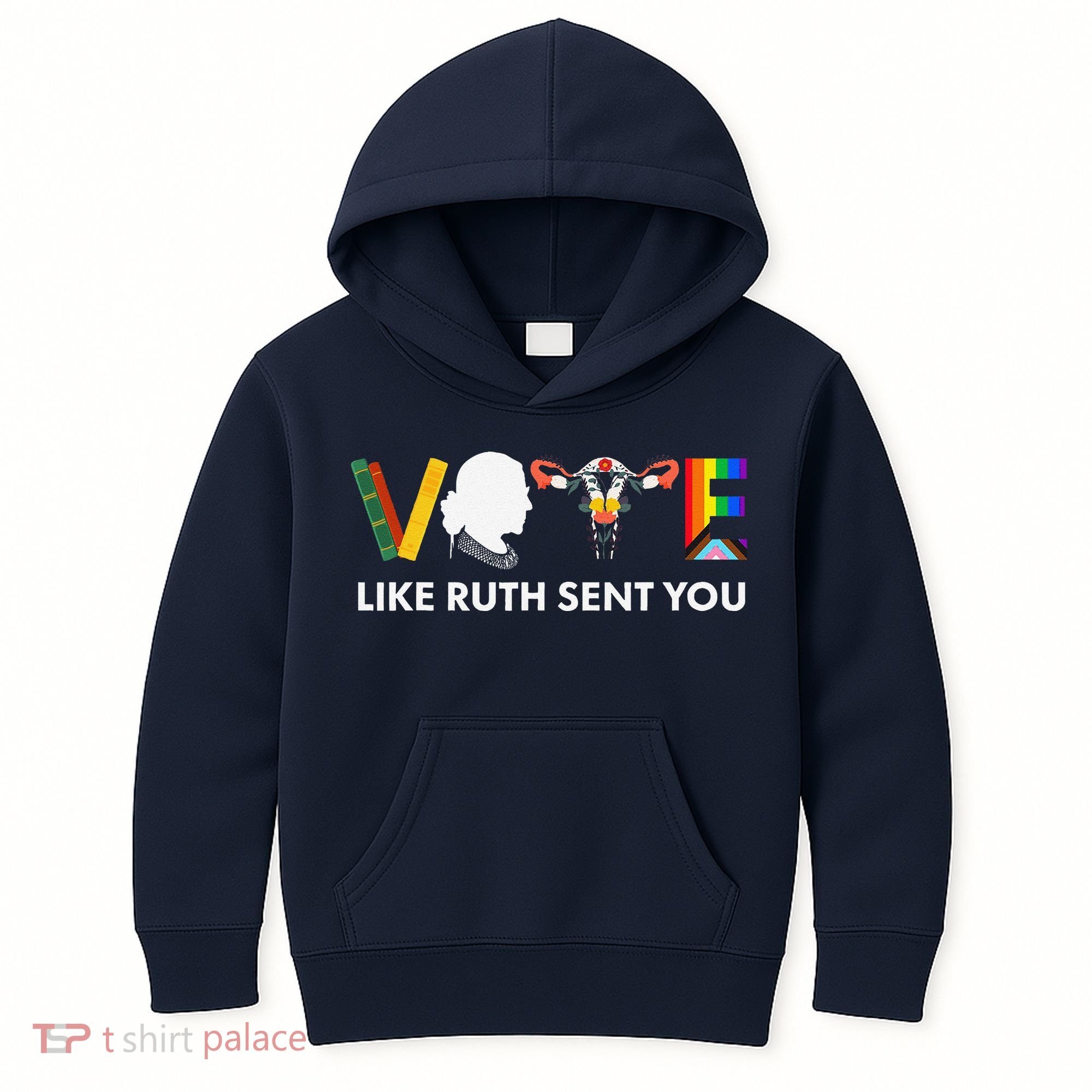 Vote Like Ruth Sent You Uterus Feminist Lgbt Kids Hoodie