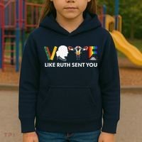 Vote Like Ruth Sent You Uterus Feminist Lgbt Kids Hoodie thumb 3