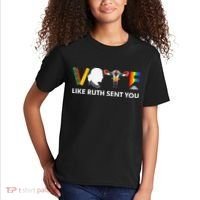 Vote Like Ruth Sent You Uterus Feminist Lgbt Kids T-Shirt thumb 2