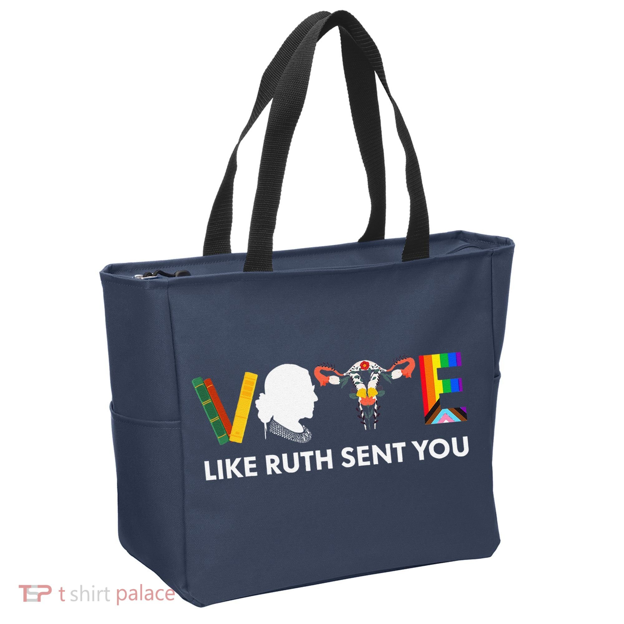 Vote Like Ruth Sent You Uterus Feminist Lgbt Tote Bag