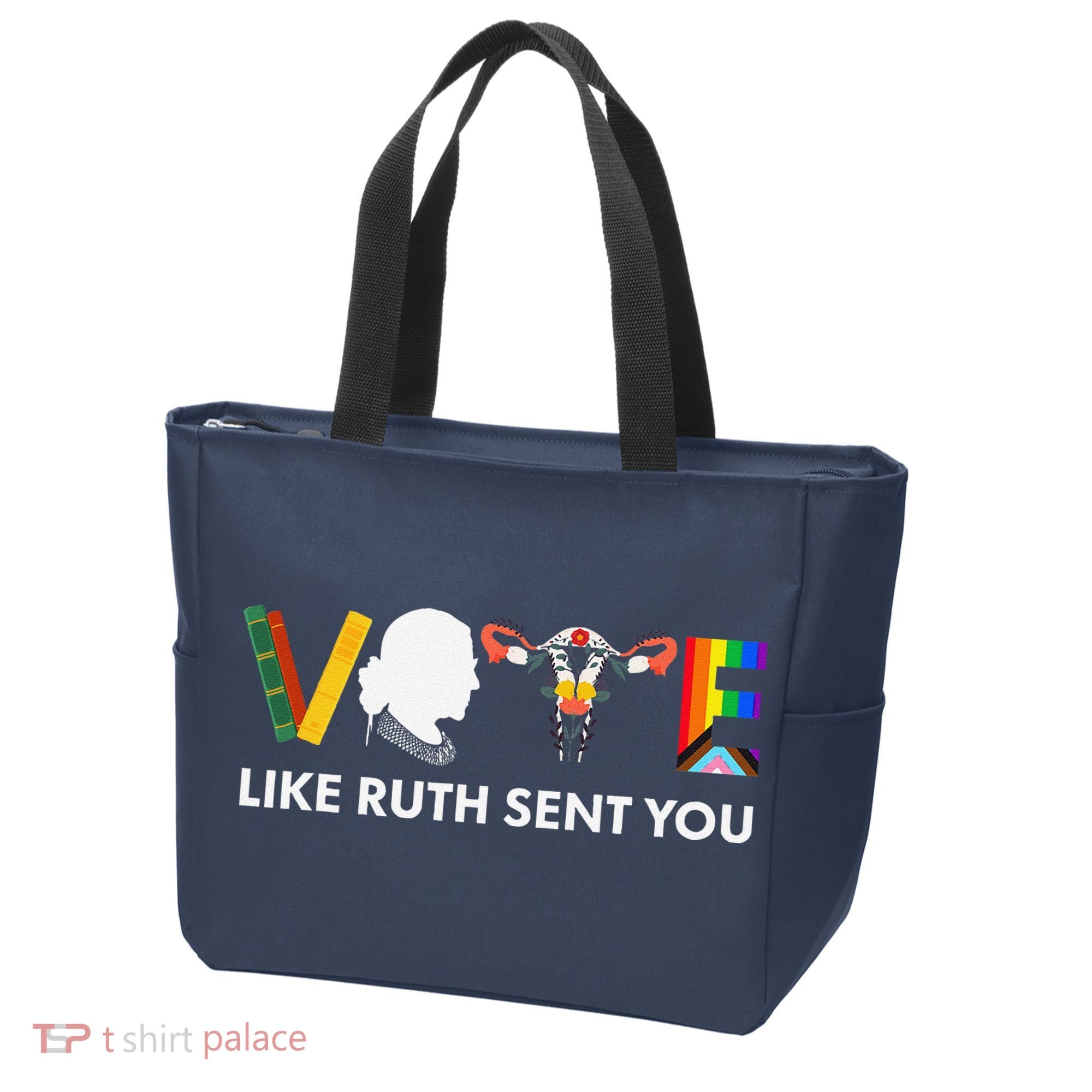 Vote Like Ruth Sent You Uterus Feminist Lgbt Tote Bag
