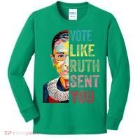 Vote Like Ruth Sent You Kids Long Sleeve Shirt thumb 0