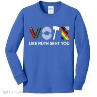Vote Like Ruth Sent You Gavel Feminists Kids Long Sleeve Shirt thumb 0