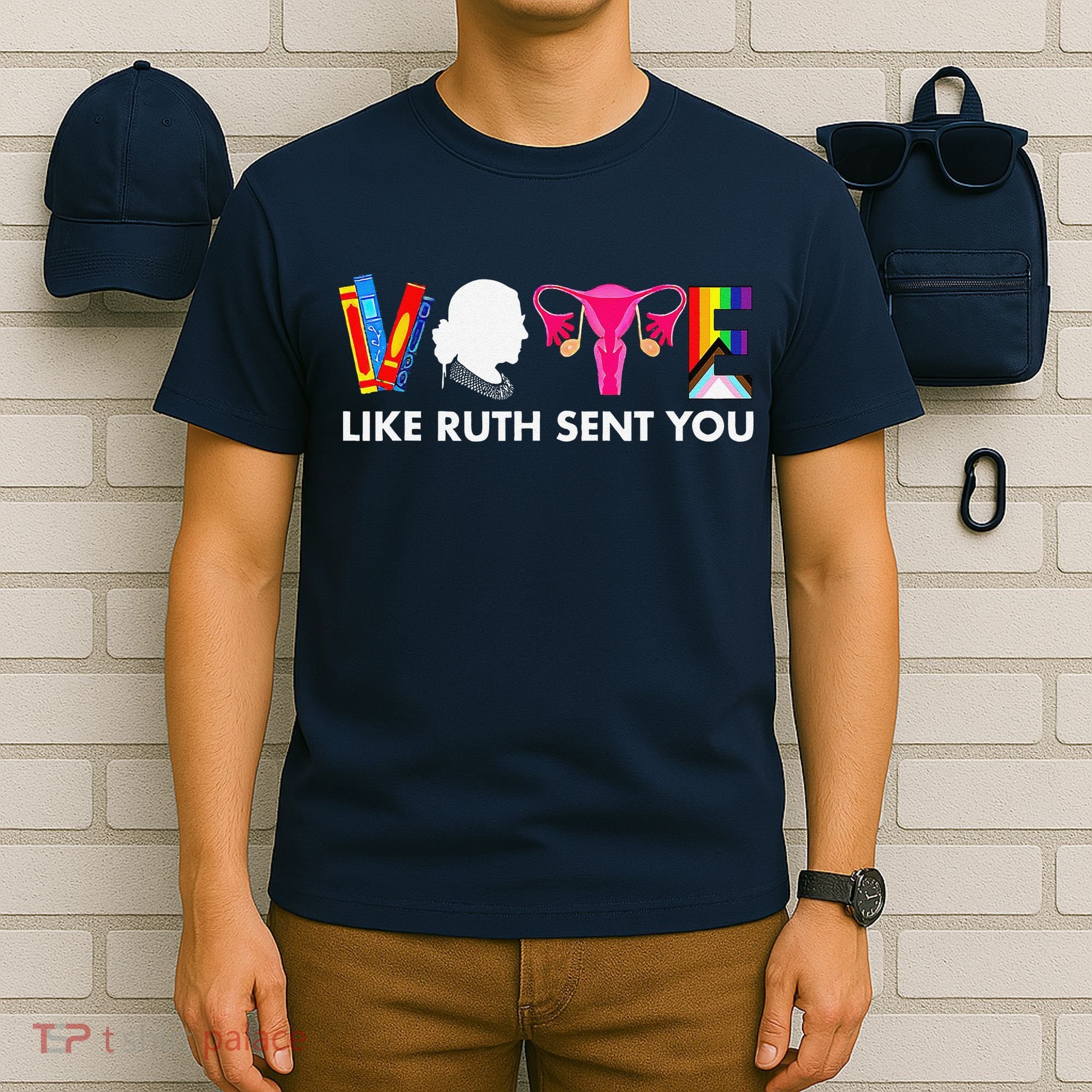 Vote Like Ruth Sent You Uterus Feminist Gifts Lgbt T-Shirt