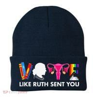 Vote Like Ruth Sent You Uterus Feminist Gifts Lgbt Beanie thumb 0