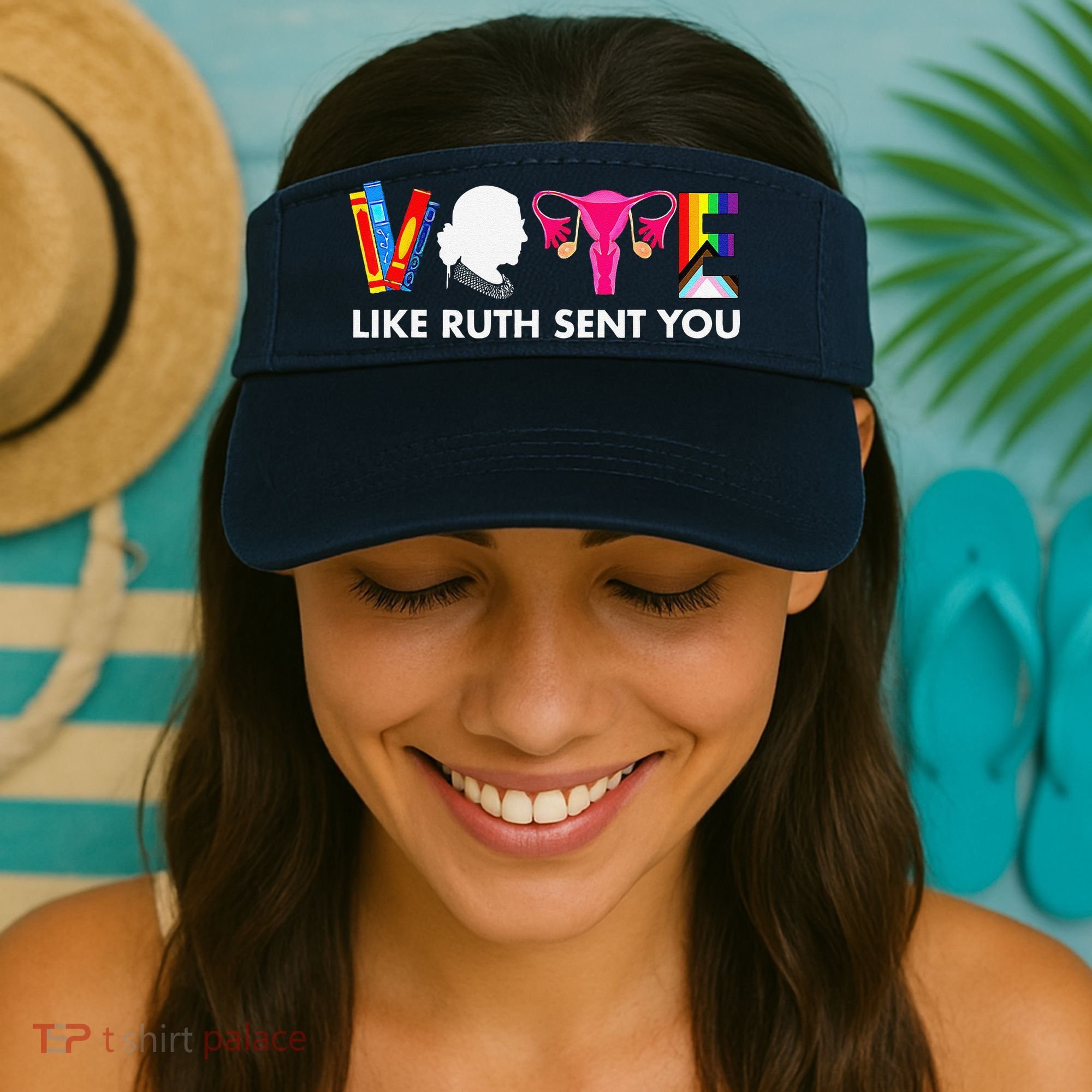 Vote Like Ruth Sent You Uterus Feminist Gifts Lgbt Visor