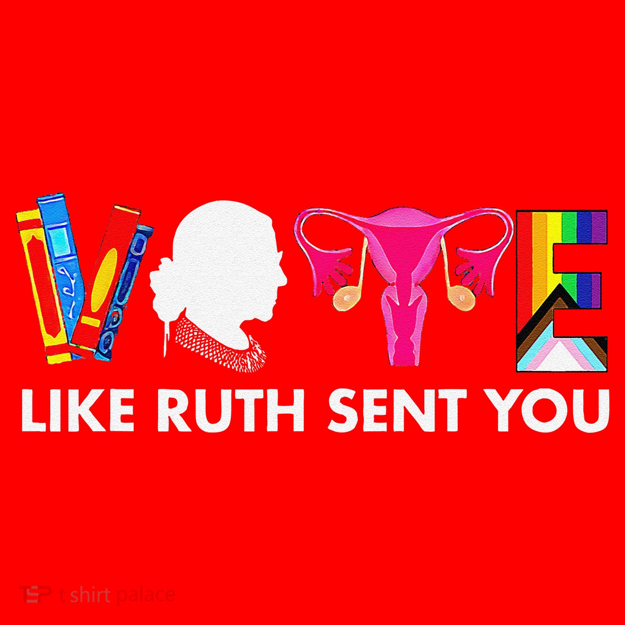 Vote Like Ruth Sent You Uterus Feminist Gifts Lgbt Santa Hat