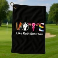 Vote Like Ruth Sent You Feminist Golf Towel thumb 1