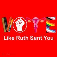 Vote Like Ruth Sent You Feminist Santa Hat thumb 1