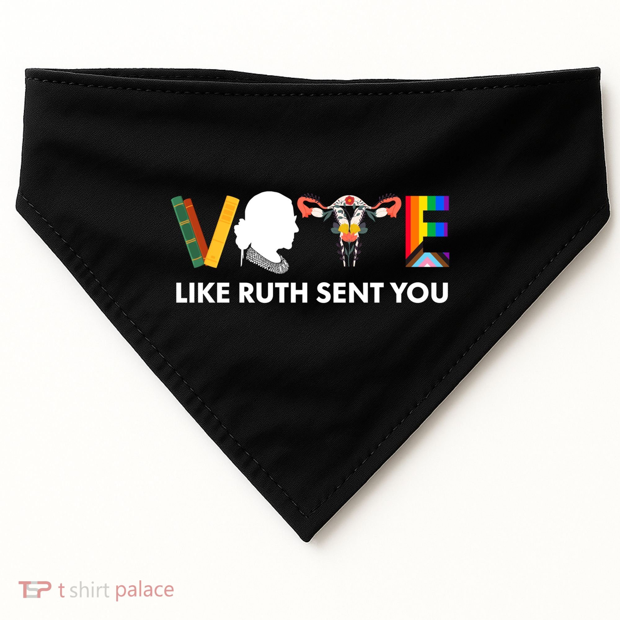 Vote Like Ruth Sent You Uterus Feminist Lgbt USA-Made Doggie Bandana
