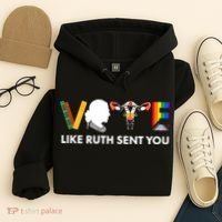 Vote Like Ruth Sent You Uterus Feminist Lgbt Hoodie thumb 4