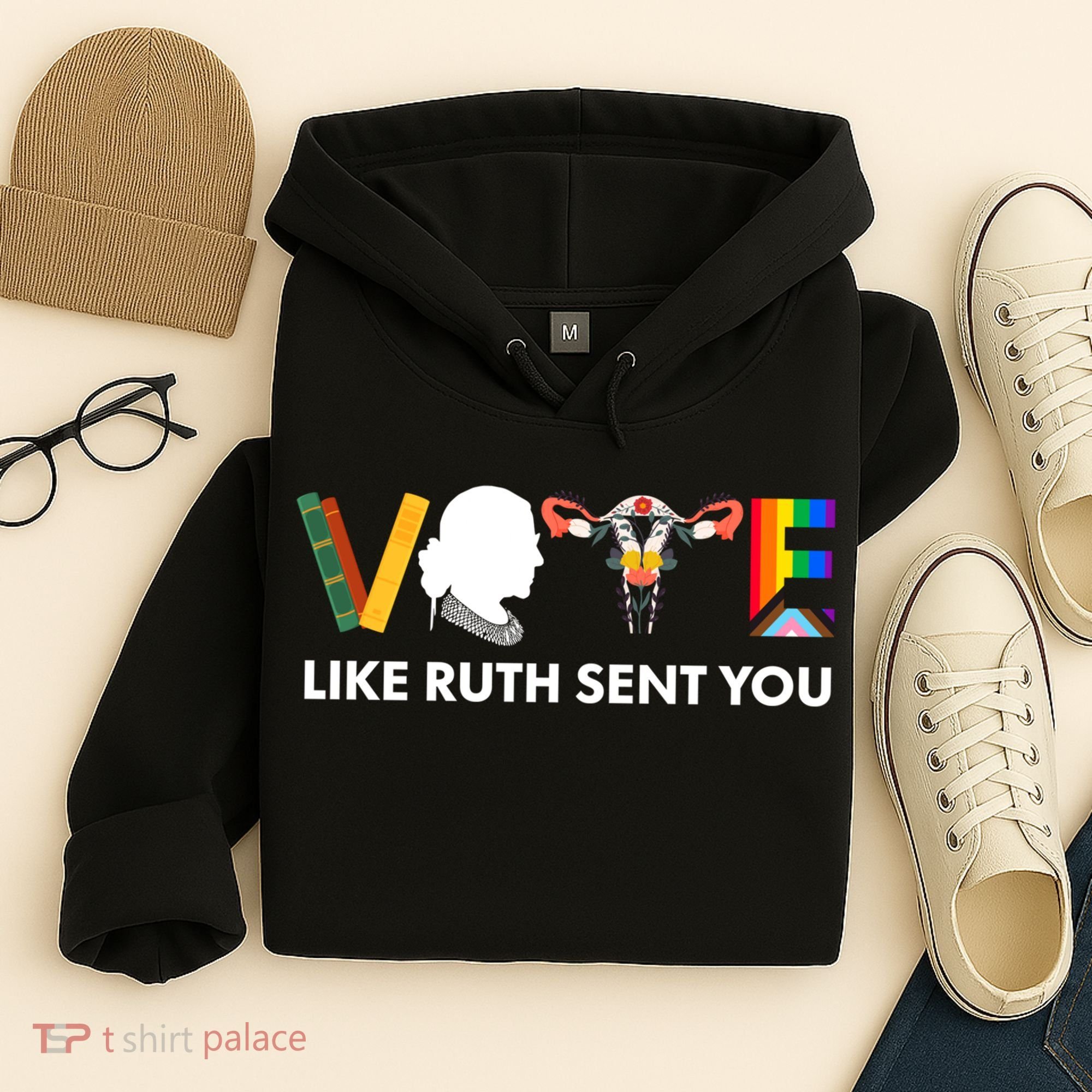 Vote Like Ruth Sent You Uterus Feminist Lgbt Hoodie