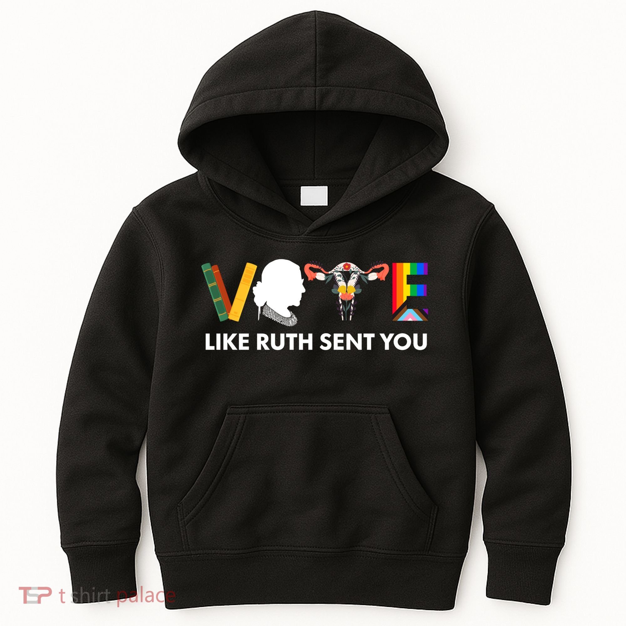 Vote Like Ruth Sent You Uterus Feminist Lgbt Kids Hoodie