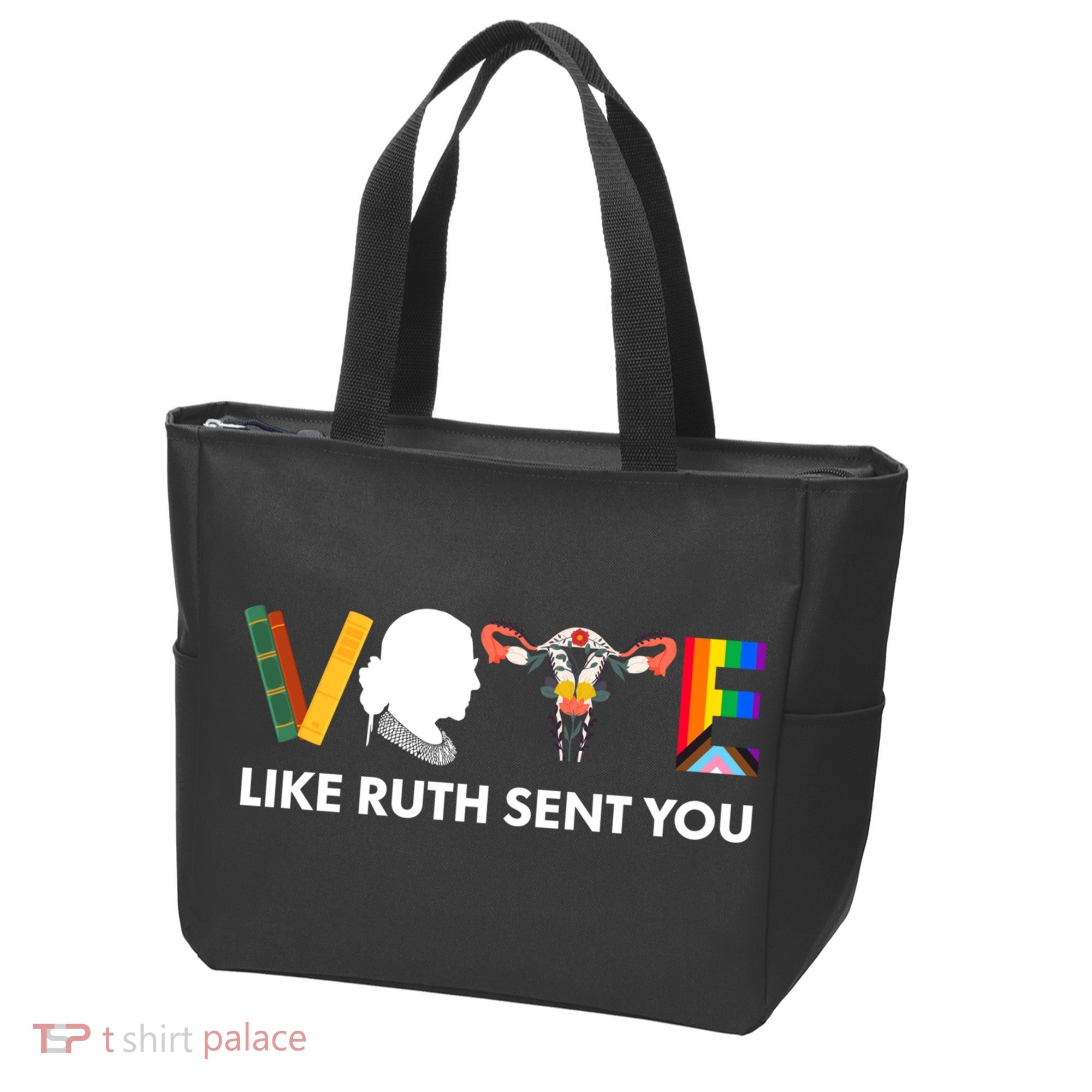 Vote Like Ruth Sent You Uterus Feminist Lgbt Tote Bag