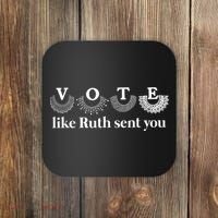 Vote Like Ruth Sent You Feminist Coaster thumb 0