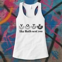 Vote Like Ruth Sent You Feminist Women's Tank Top thumb 3