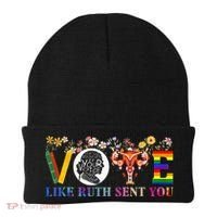 Vote Like Ruth Sent You Feminist Voting Inspirational Beanie thumb 0