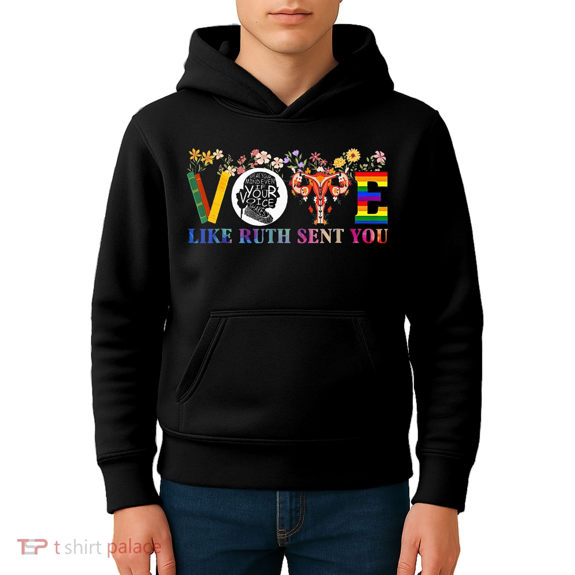 Vote Like Ruth Sent You Feminist Voting Inspirational Kids Hoodie