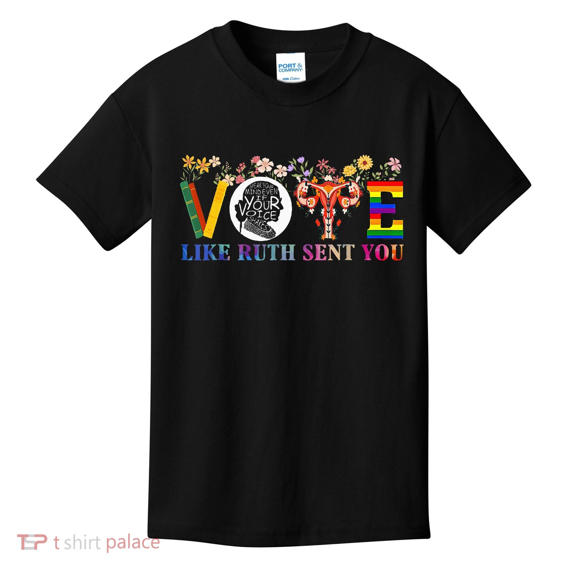 Vote Like Ruth Sent You Feminist Voting Inspirational Kids T-Shirt
