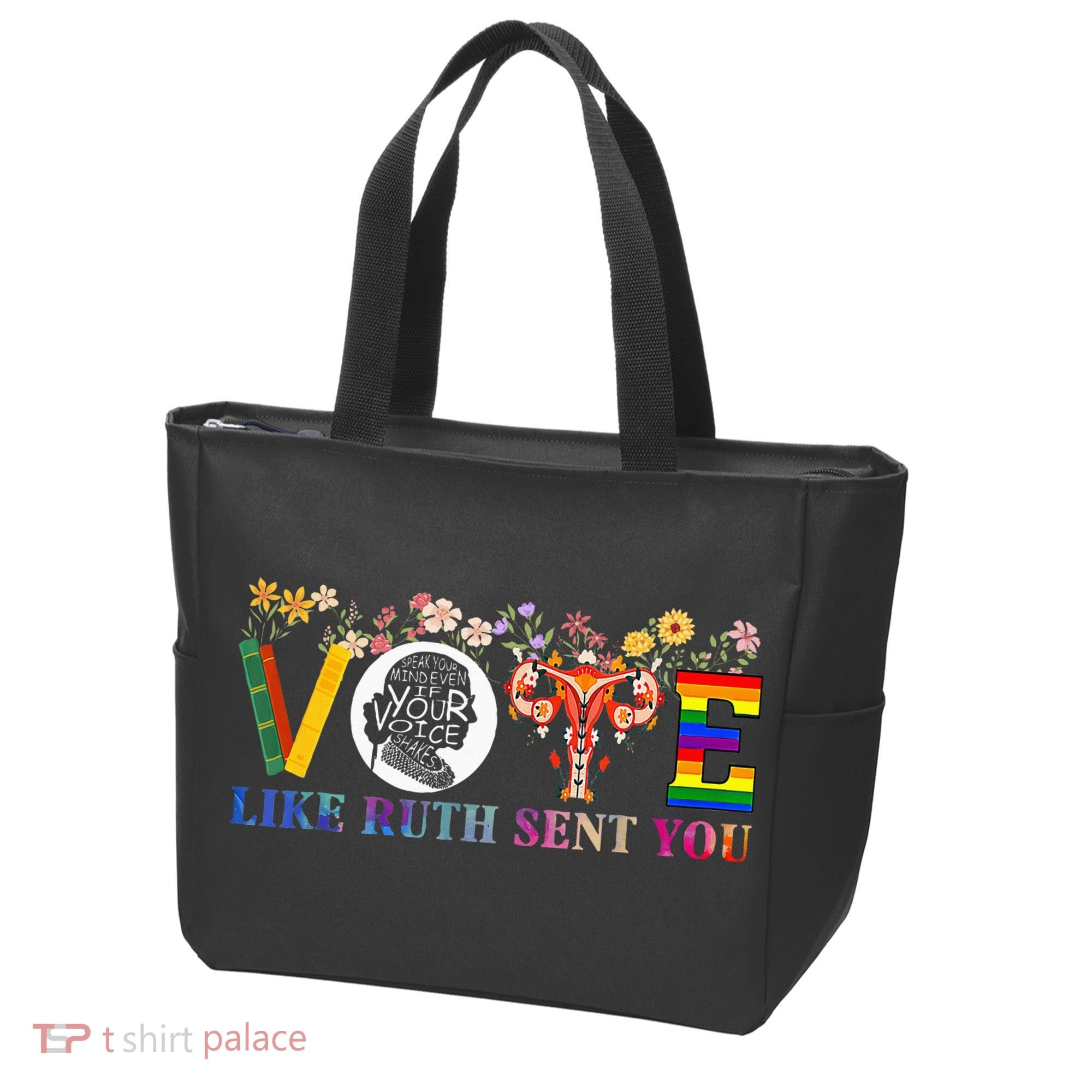 Vote Like Ruth Sent You Feminist Voting Inspirational Tote Bag