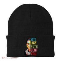 Vote Like Ruth Sent You Feminist Gift Women Beanie thumb 0