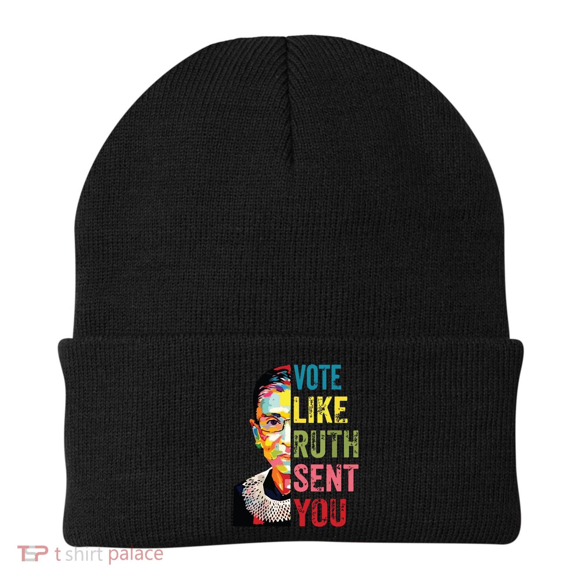Vote Like Ruth Sent You Feminist Gift Women Beanie