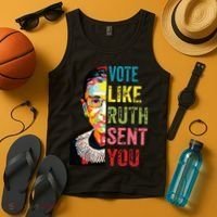 Vote Like Ruth Sent You Feminist Gift Women Tank Top thumb 4