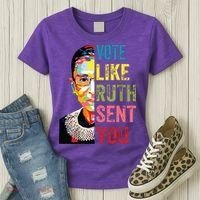 Vote Like Ruth Sent You Feminist Gift Women Women's T-Shirt thumb 3
