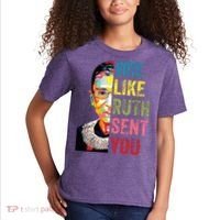 Vote Like Ruth Sent You Feminist Gift Women Kids T-Shirt thumb 2