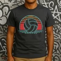 Volleyball Lover Retro Vintage 80s Style Player T-Shirt thumb 3