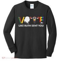 Vote Like Ruth Sent You Feminist Pride Kids Long Sleeve Shirt thumb 0