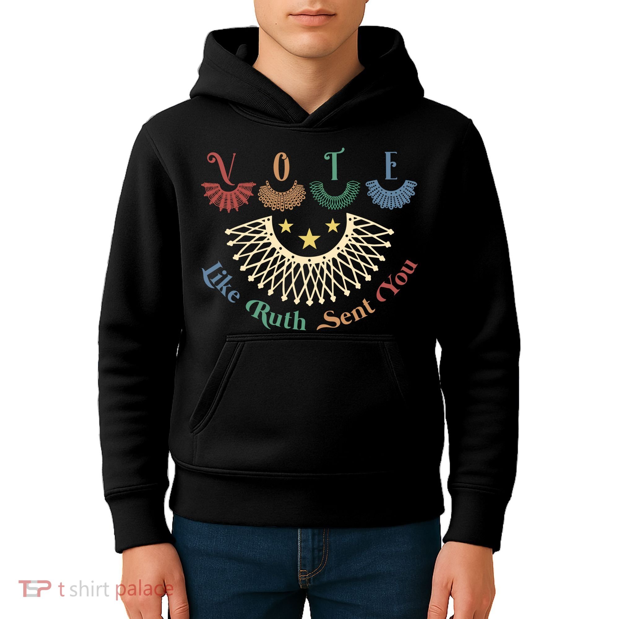 Vote Like Ruth Sent You Ruth Bader Ginsburg Rbg Kids Hoodie