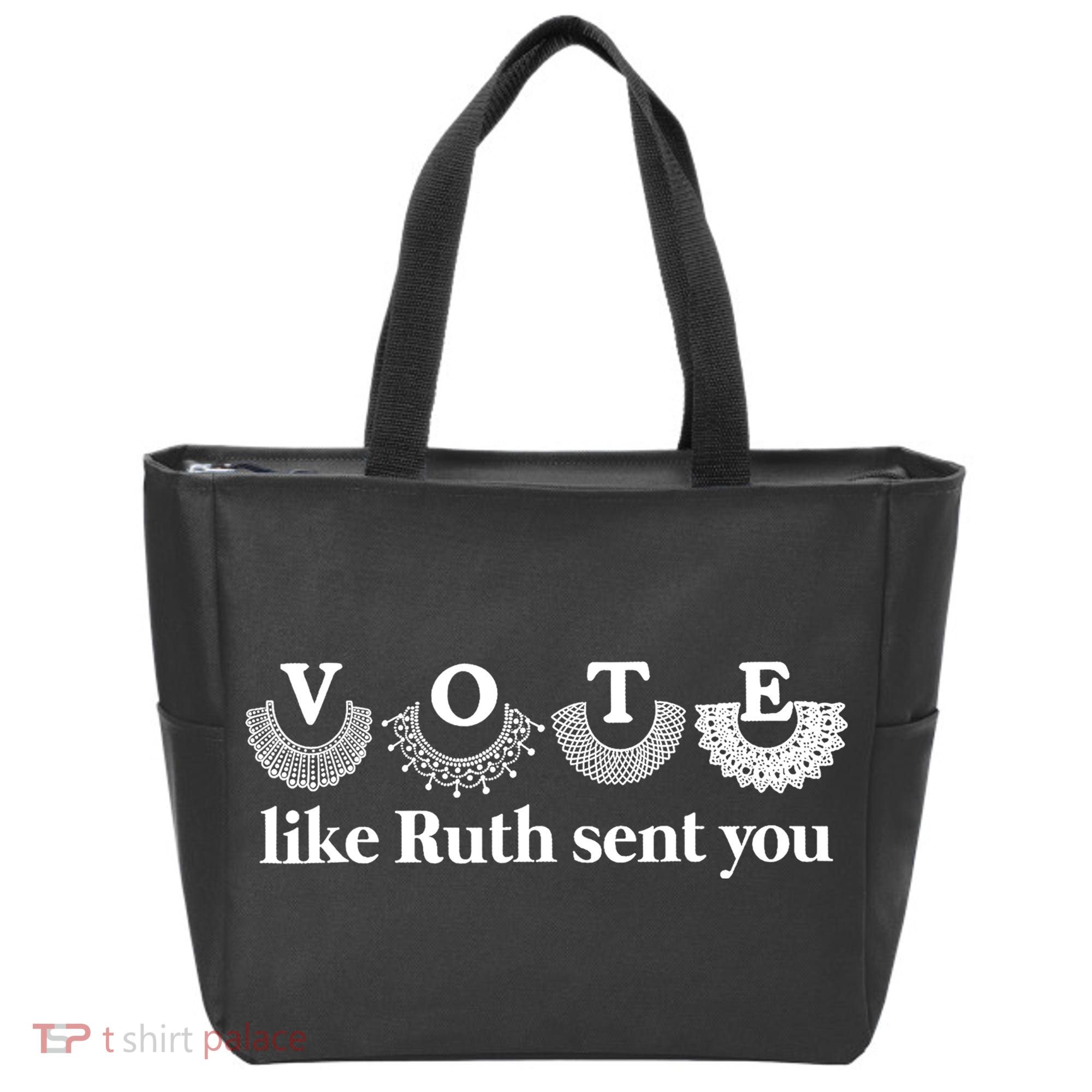 Vote Like Ruth Sent You Feminist Ruth Bader Ginsburg Rbg Tote Bag