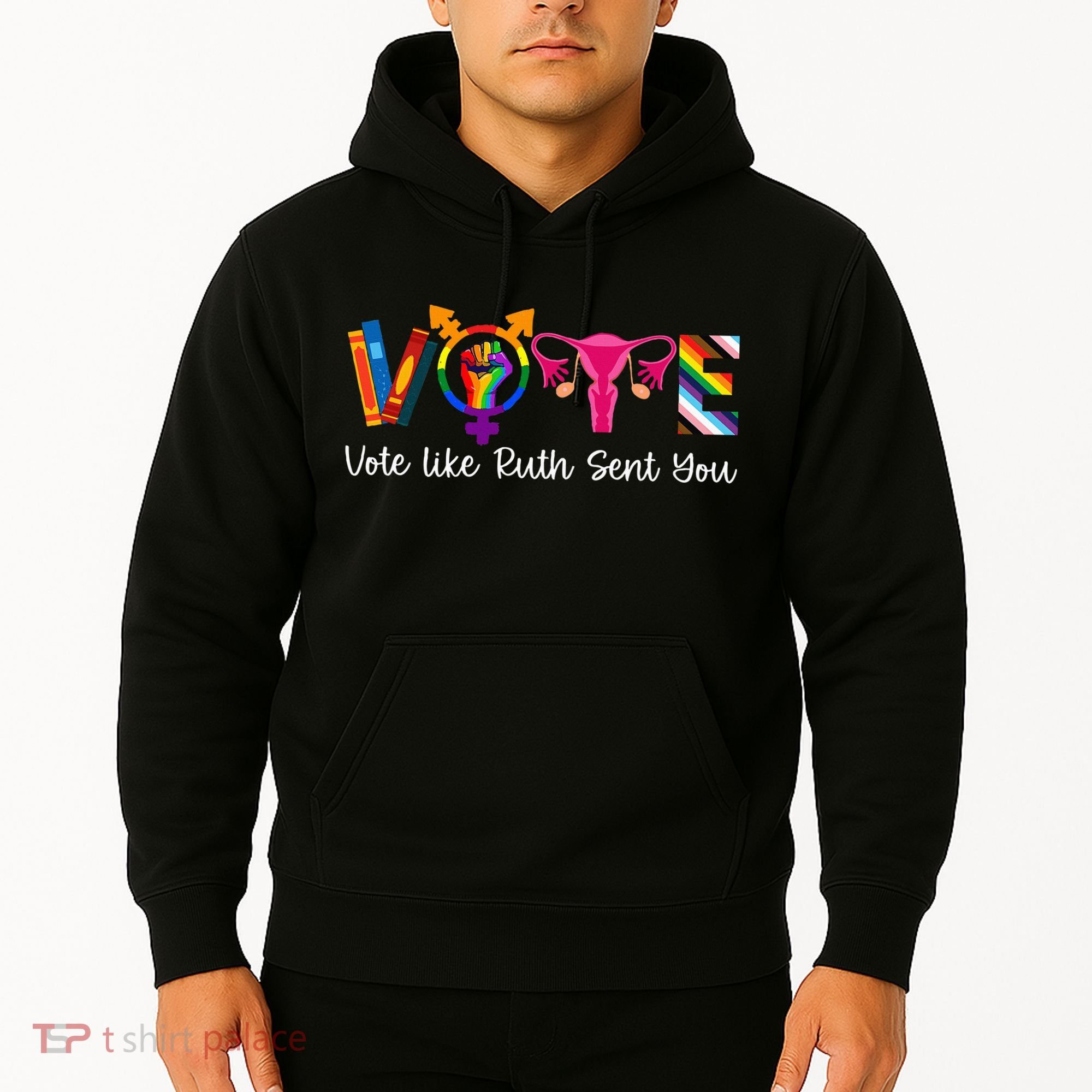 Vote Like Ruth Sent You Uterus Feminist Lgbt Hoodie
