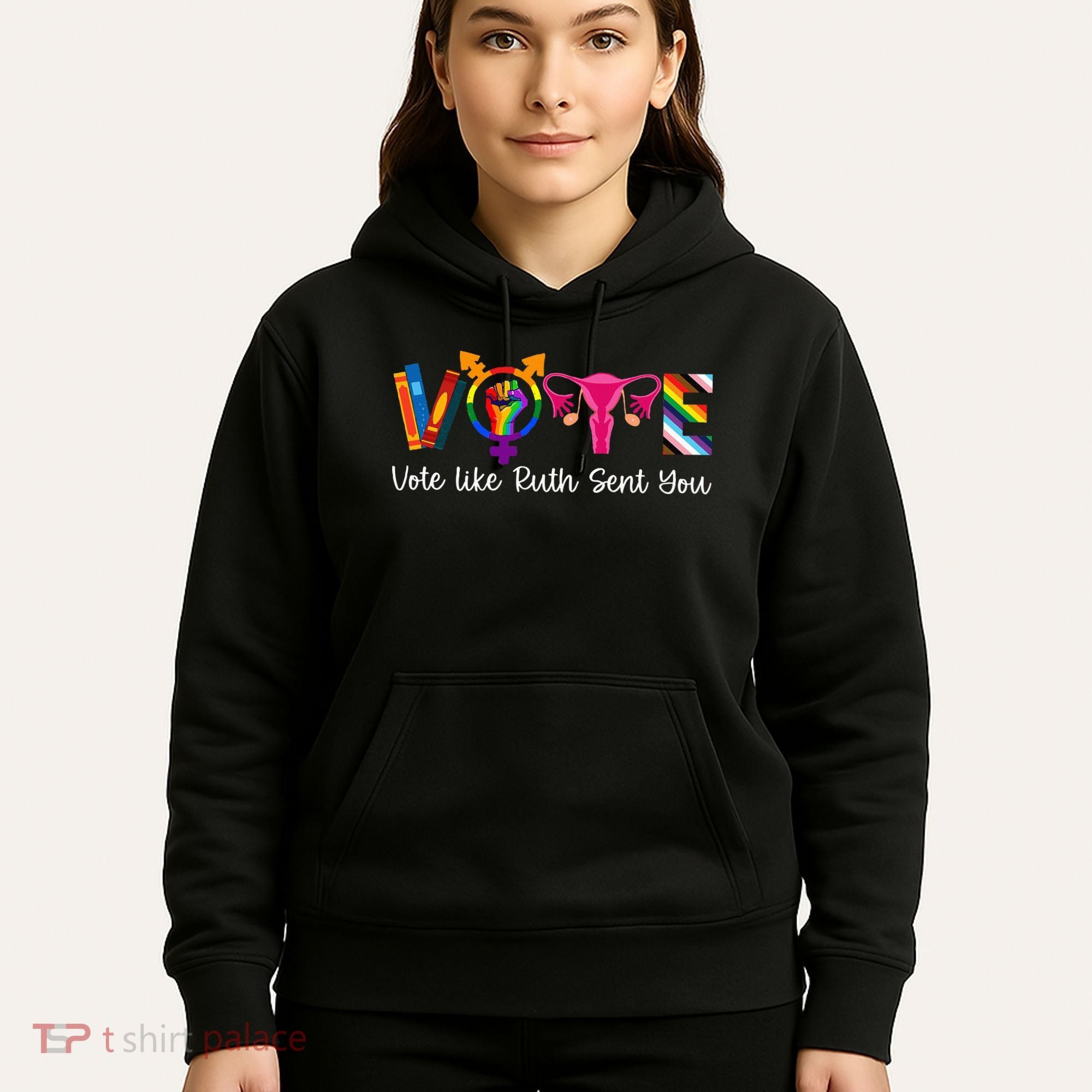 Vote Like Ruth Sent You Uterus Feminist Lgbt Hoodie