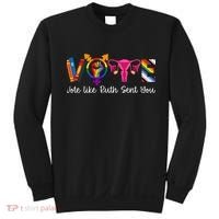 Vote Like Ruth Sent You Uterus Feminist Lgbt Sweatshirt thumb 0