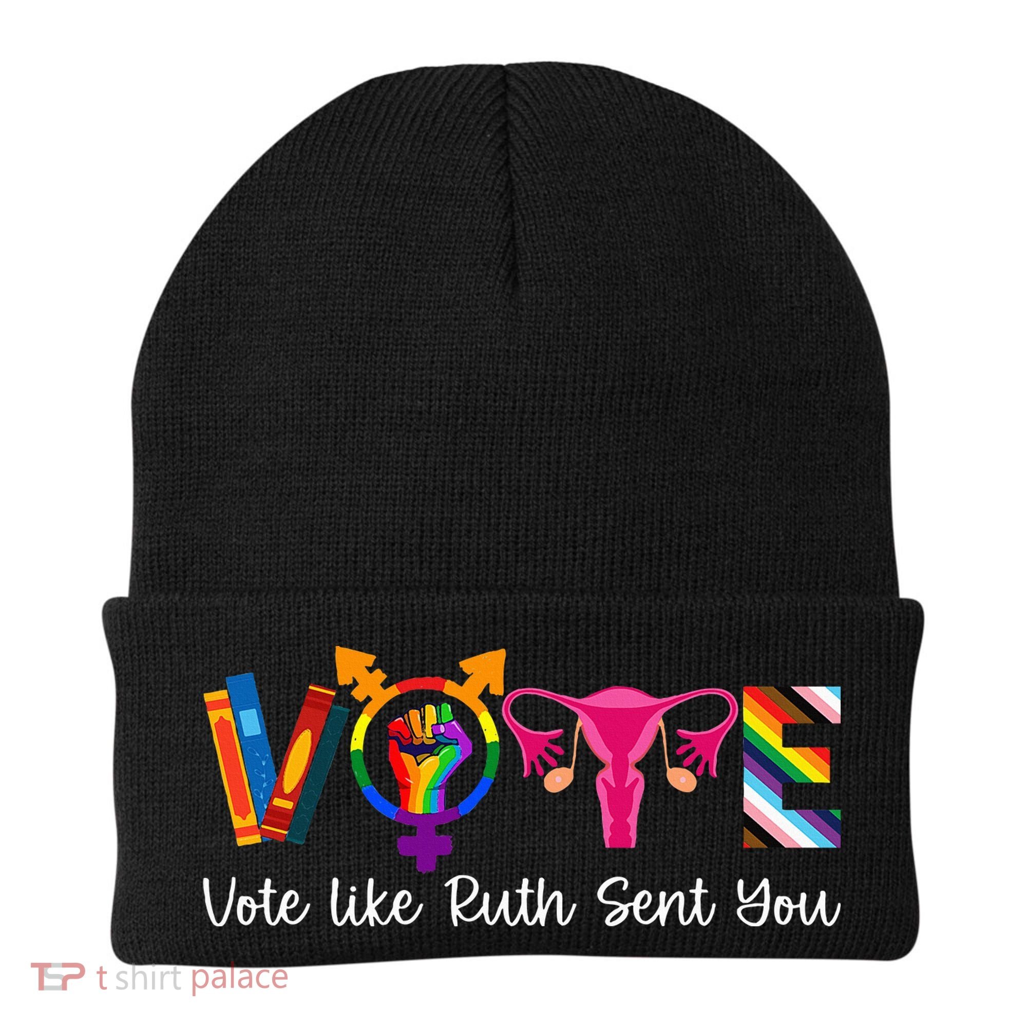 Vote Like Ruth Sent You Uterus Feminist Lgbt Beanie