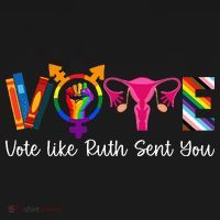 Vote Like Ruth Sent You Uterus Feminist Lgbt Women's Hoodie thumb 2