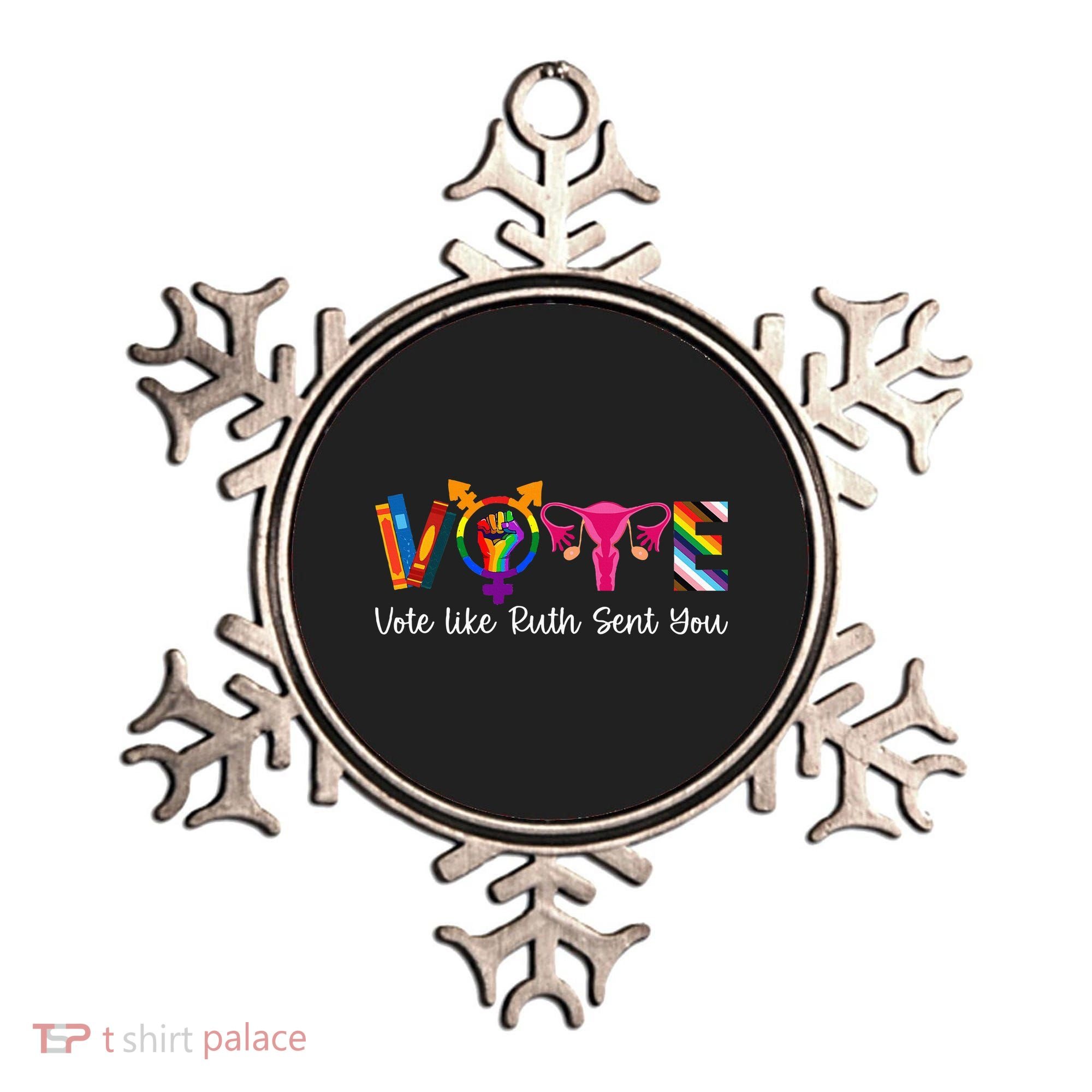 Vote Like Ruth Sent You Uterus Feminist Lgbt Ornament
