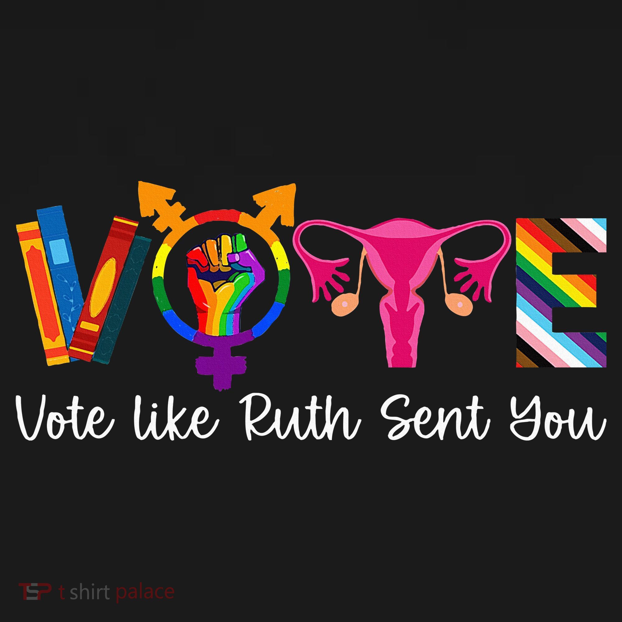 Vote Like Ruth Sent You Uterus Feminist Lgbt Women's Tank Top