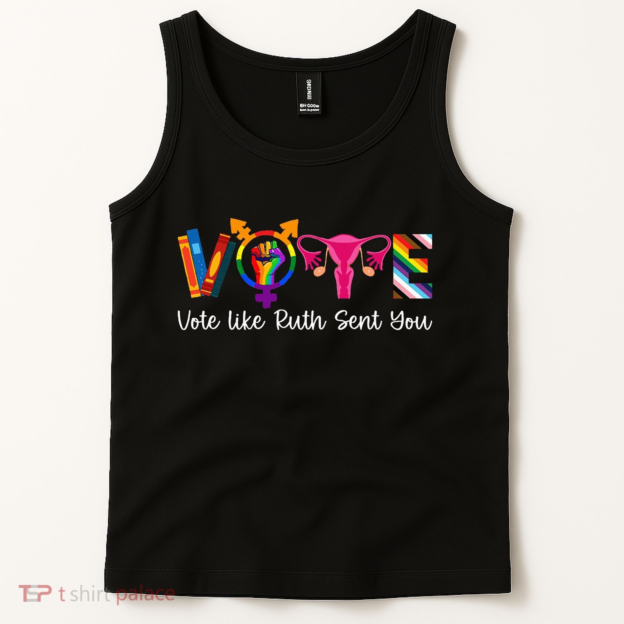 Vote Like Ruth Sent You Uterus Feminist Lgbt Tank Top