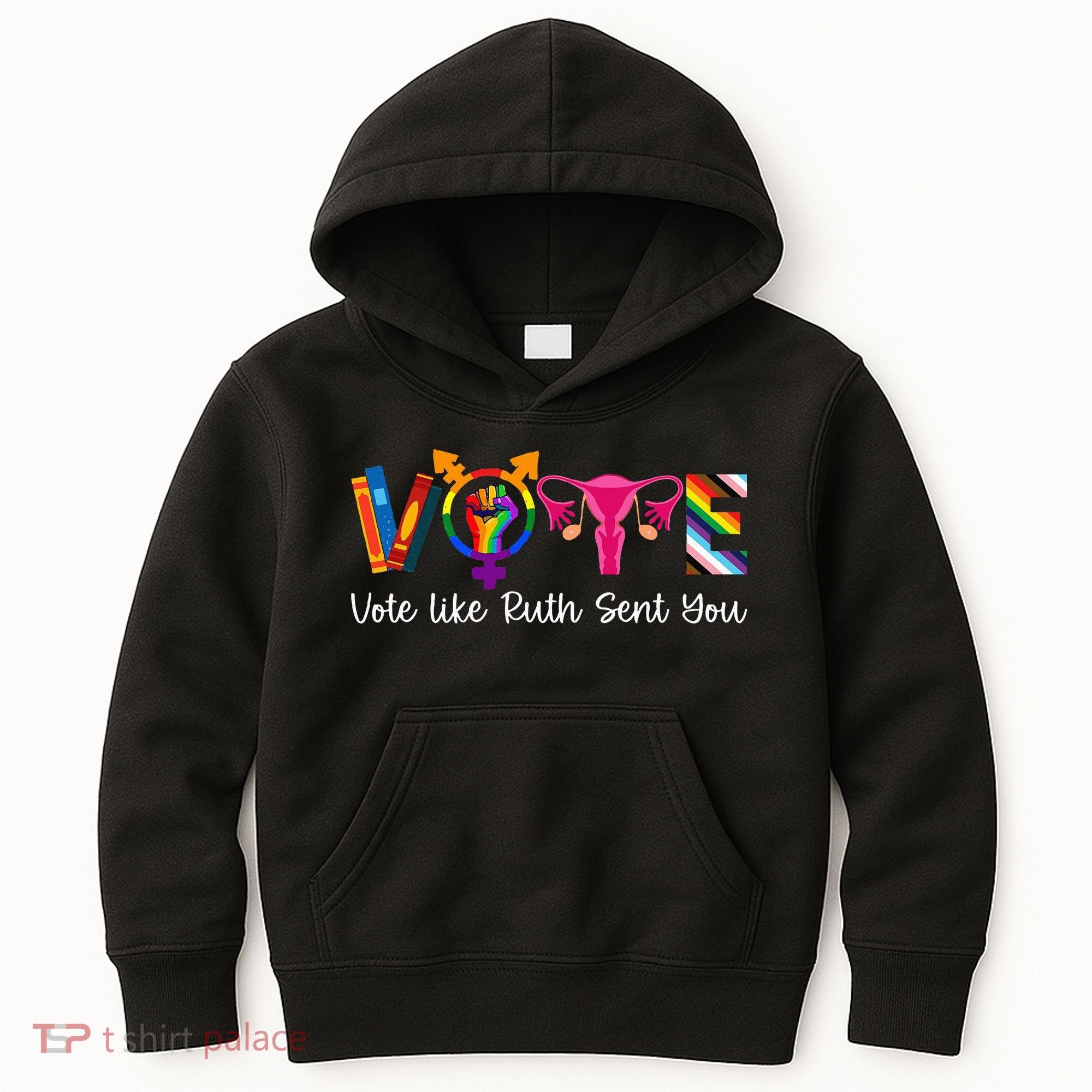 Vote Like Ruth Sent You Uterus Feminist Lgbt Kids Hoodie
